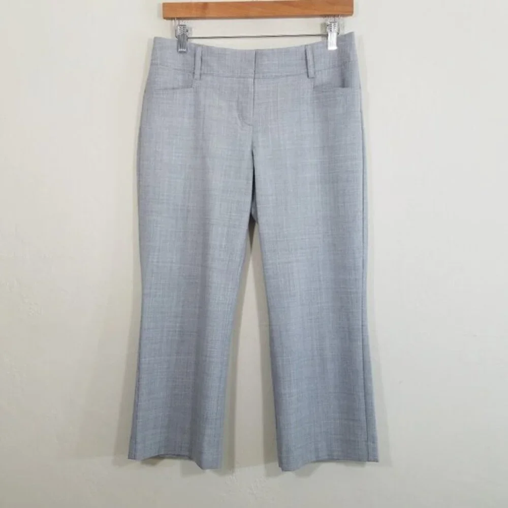 Express Design Studio Cropped Dress Pants Gray Size 4 - Picture 1 of 5